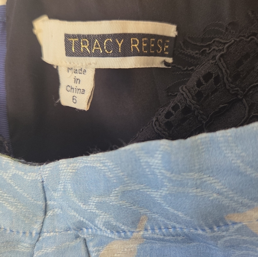 Anthropologie X Tracy Reese Fit and Flare Dress 6 Scenic View Midi Blue $398 - Picture 9 of 10